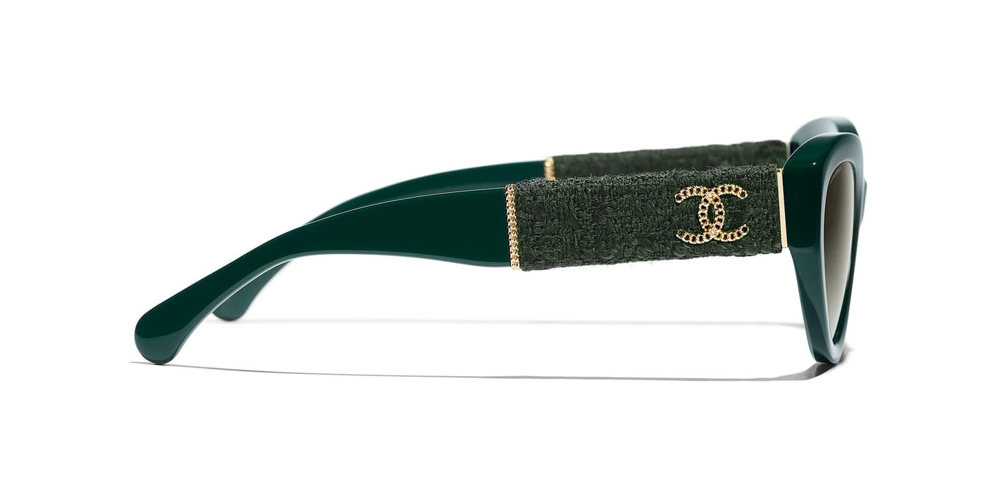 משקפי שמש של שאנל ירוק ונדום-ירוק | CHANEL Cat Eye Sunglasses CH5513 Green Vandome-Green