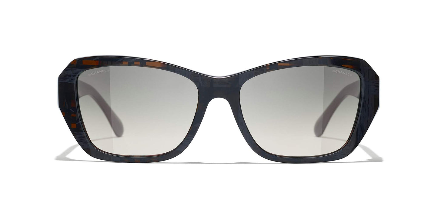 משקפי שמש של שאנל שחור טוויד-אפור | CHANEL Butterfly Sunglasses CH5516 Black Tweed-Grey