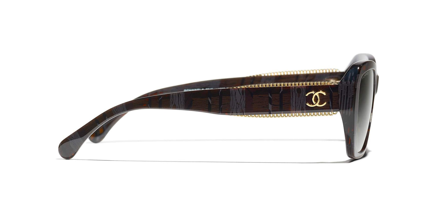משקפי שמש של שאנל שחור טוויד-אפור | CHANEL Butterfly Sunglasses CH5516 Black Tweed-Grey