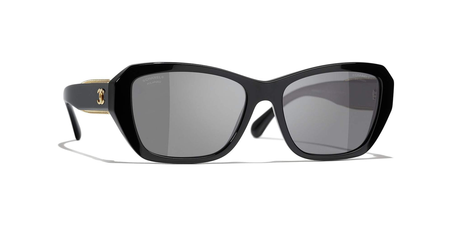 משקפי שמש של שאנל שחורים | CHANEL Butterfly Sunglasses CH5516 Black