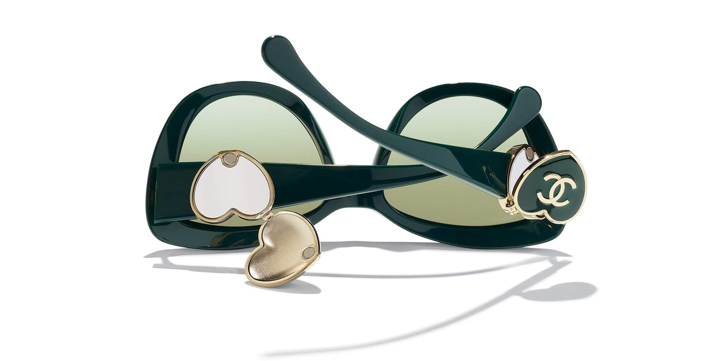 משקפי שמש של שאנל ירוקים | CHANEL Butterfly Sunglasses CH5517 Green