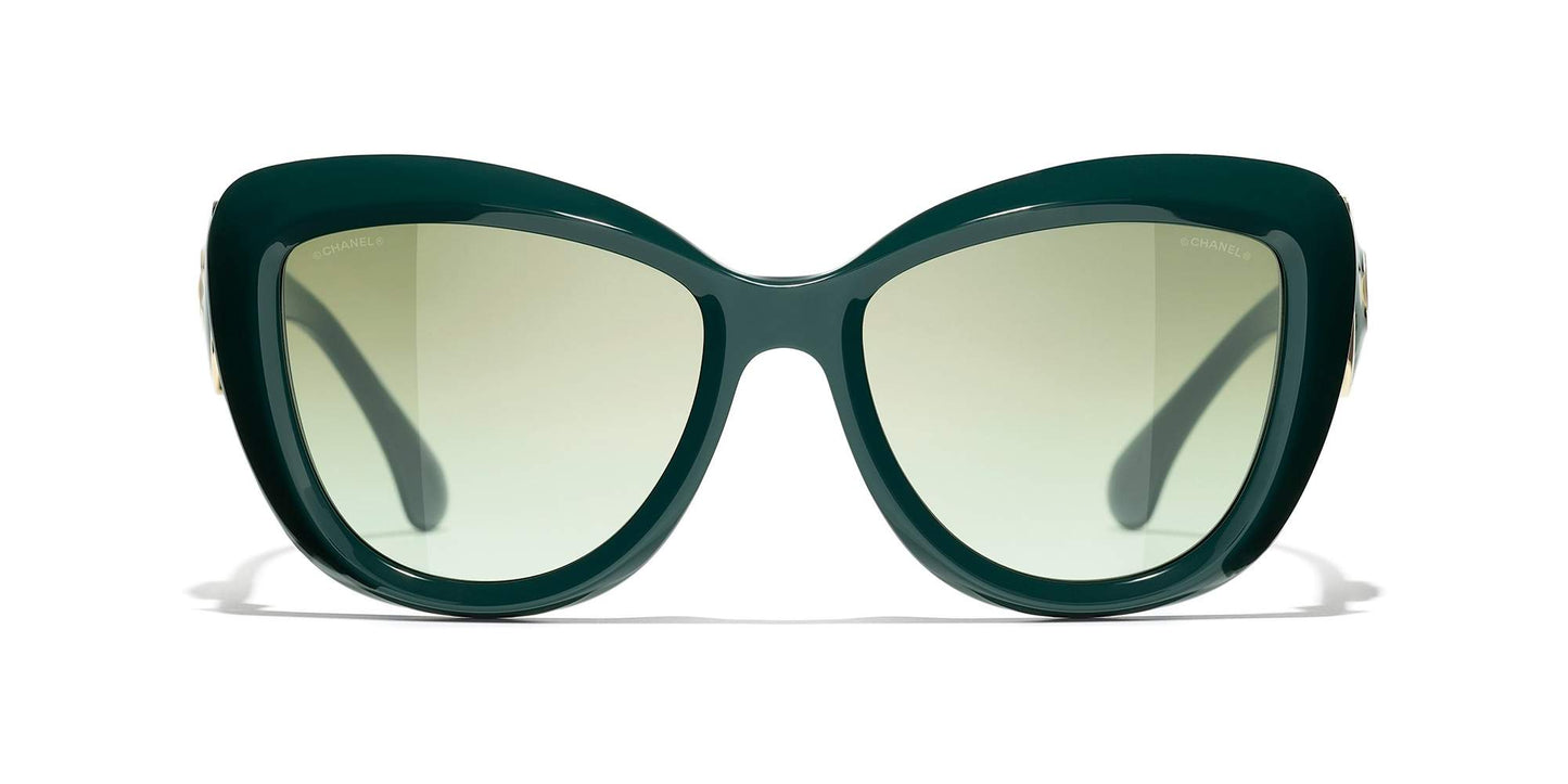 משקפי שמש של שאנל ירוקים | CHANEL Butterfly Sunglasses CH5517 Green