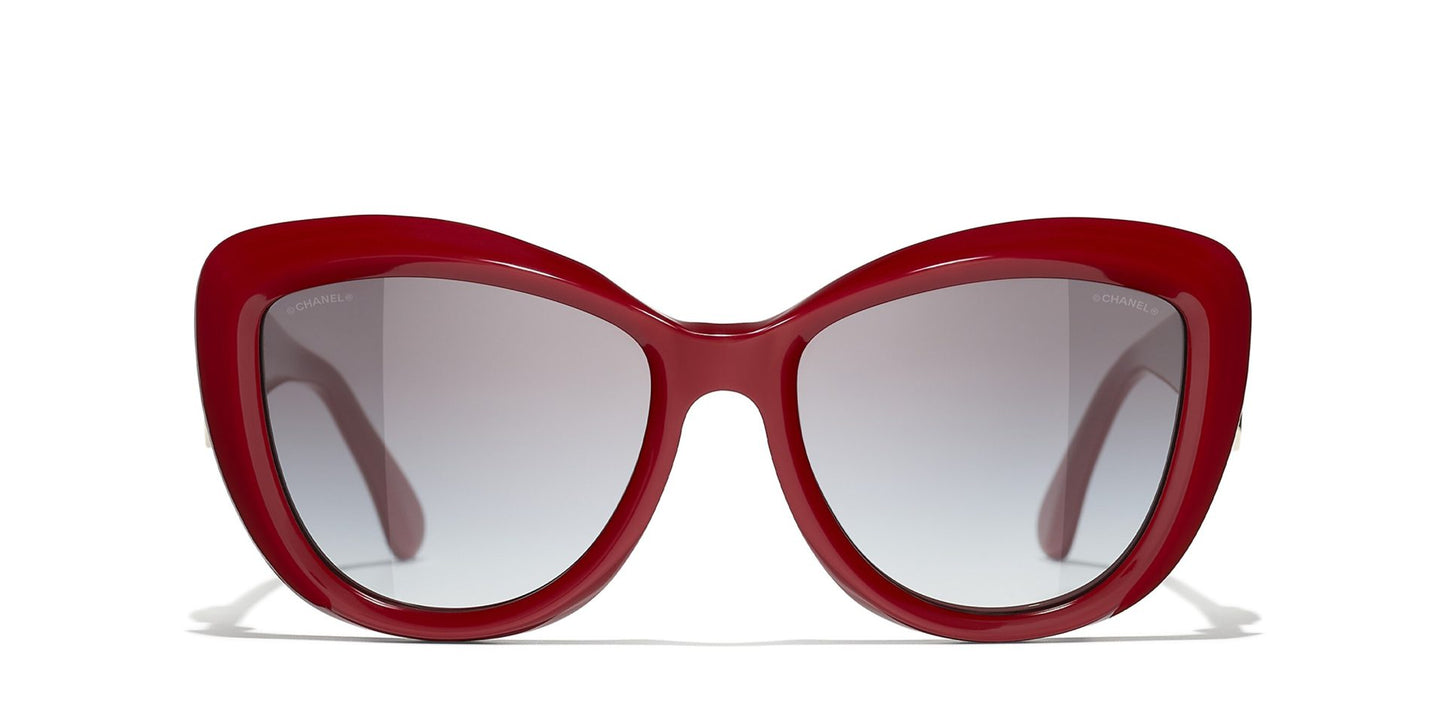 משקפי שמש של שאנל אדום-אפור | CHANEL Butterfly glasses CH5517 Red-Grey