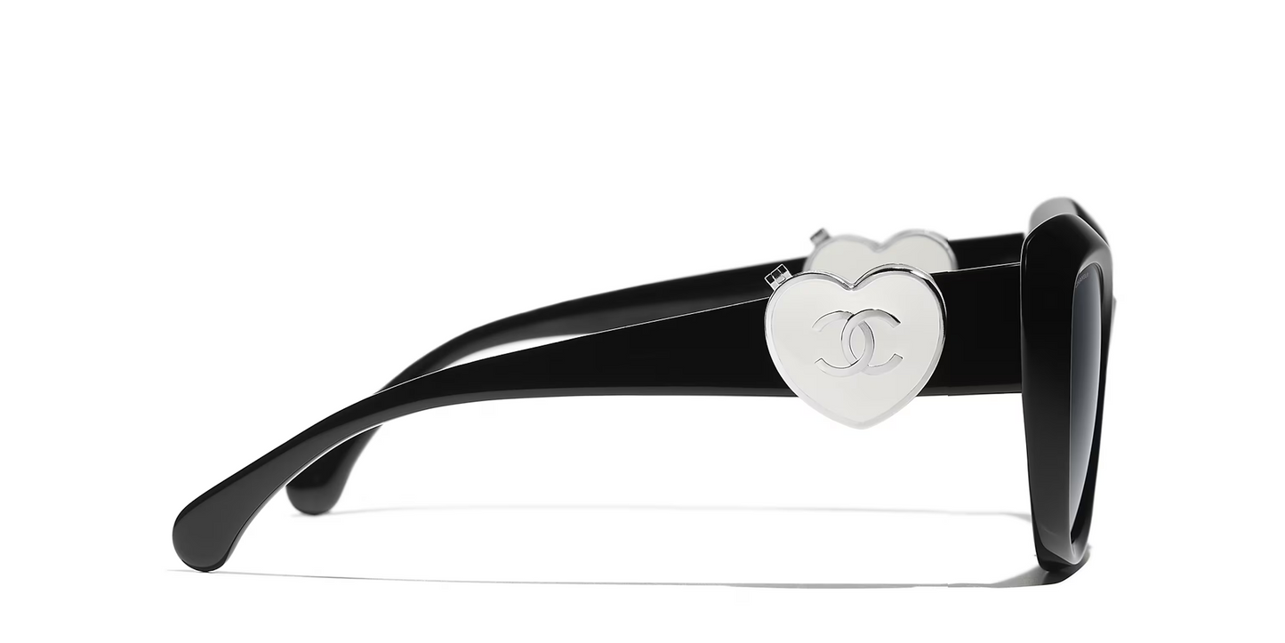 משקפי שמש של שאנל שחור-אפור | CHANEL Butterfly glasses CH5517 Black-Grey