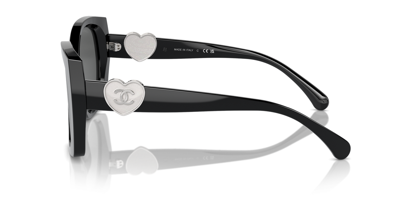 משקפי שמש של שאנל שחור-אפור | CHANEL Square glasses CH5519 Black-Grey