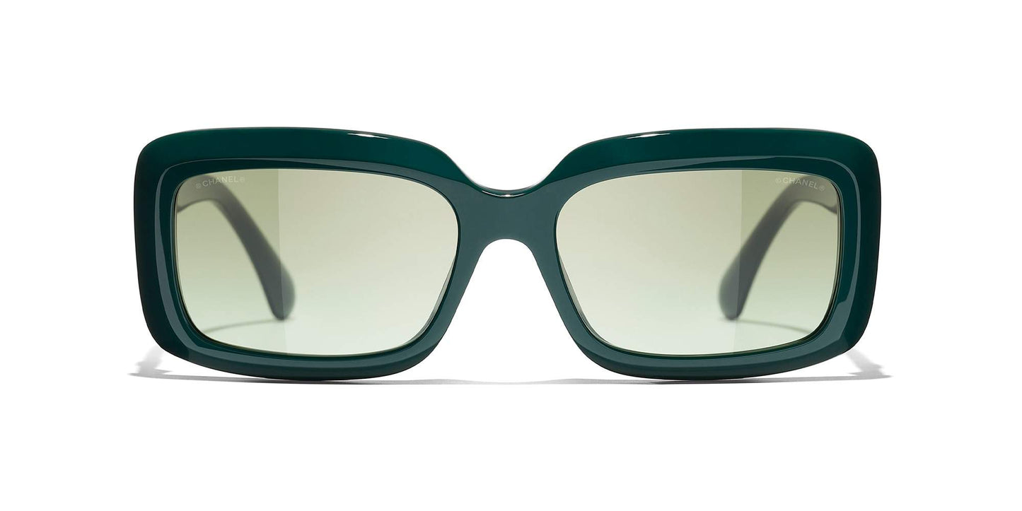 משקפי שמש של שאנל ירוקים | CHANEL Rectangle Sunglasses CH5520 Green