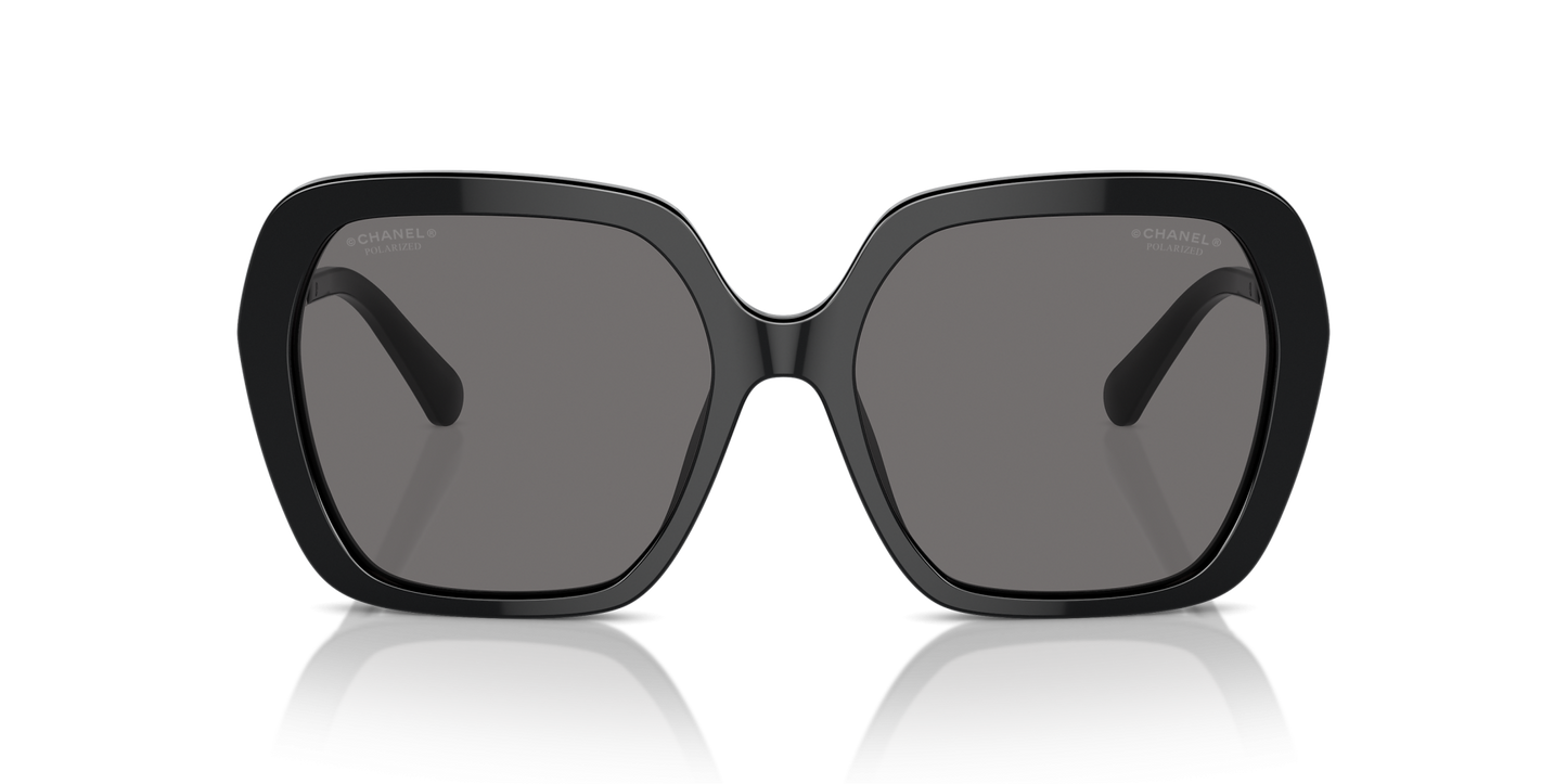 משקפי שמש של שאנל שחור-אפור | CHANEL Square glasses CH5521 Black-Grey