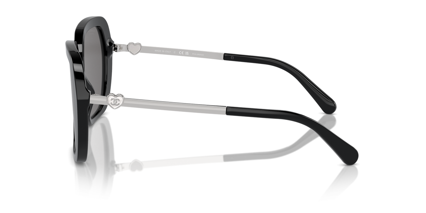 משקפי שמש של שאנל שחור-אפור | CHANEL Square glasses CH5521 Black-Grey