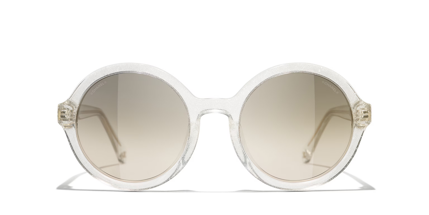משקפי שמש של שאנל שקוף-אפור | CHANEL Round Sunglasses CH5522U Transparent-Grey