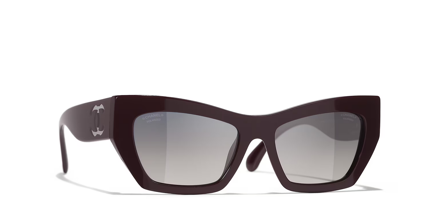 משקפי שמש של שאנל סגול-אפור | CHANEL Cat eye glasses CH5527 Purple-Grey