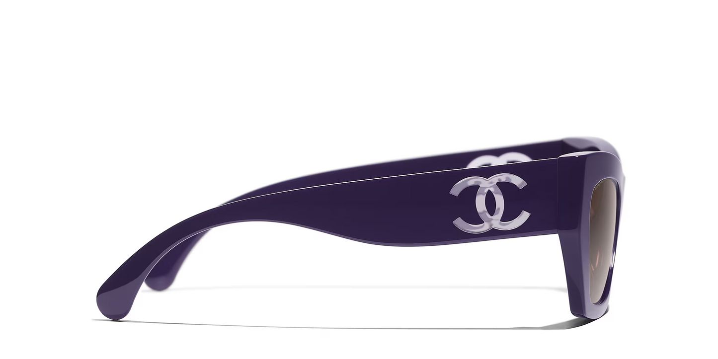 משקפי שמש של שאנל סגול-ורוד | CHANEL Cat eye glasses CH5527 Purple-Pink
