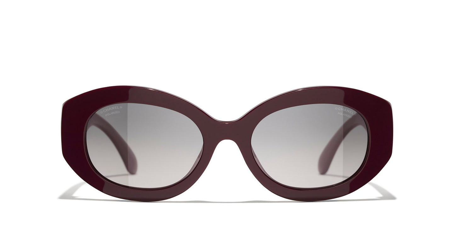 משקפי שמש של שאנל סגול-אפור | CHANEL Oval glasses CH5528 Purple-Grey