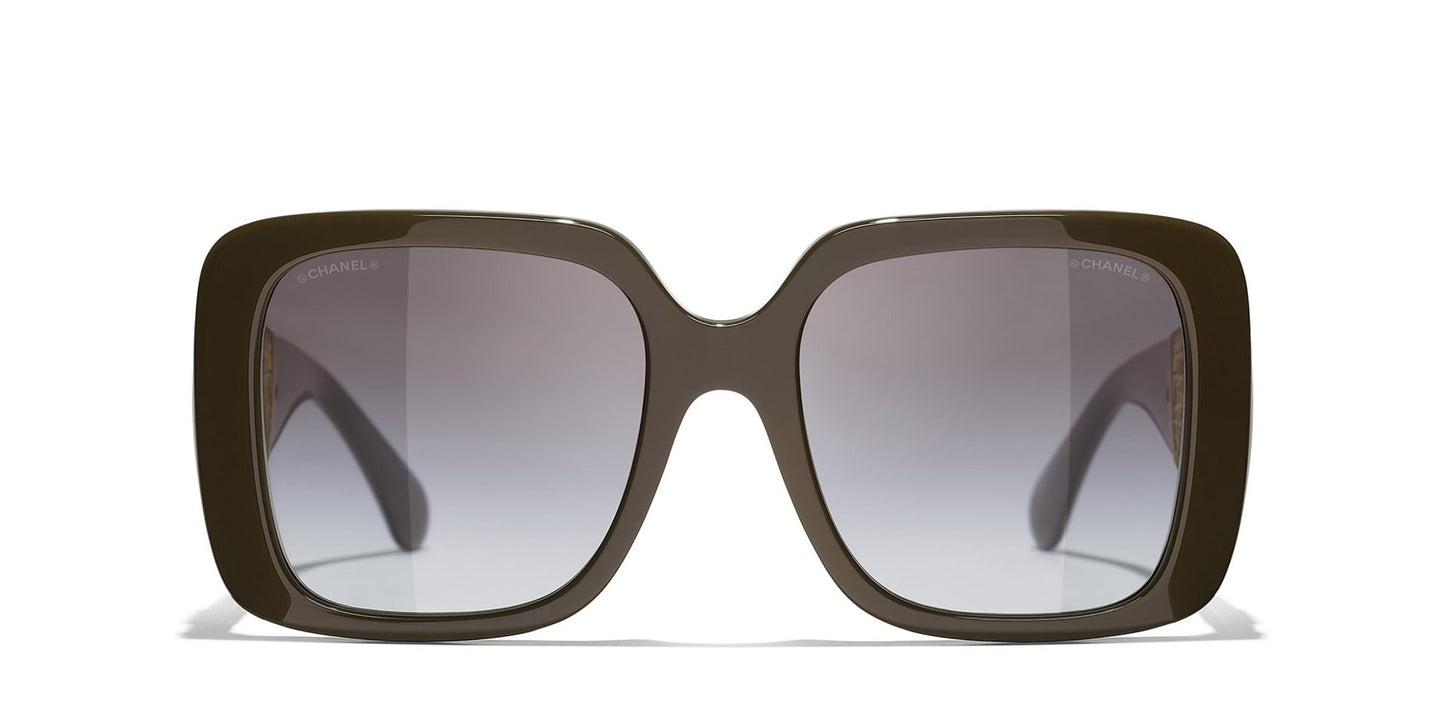 משקפי שמש של שאנל חום-אפור | CHANEL Square Sunglasses CH5532 Brown-Grey