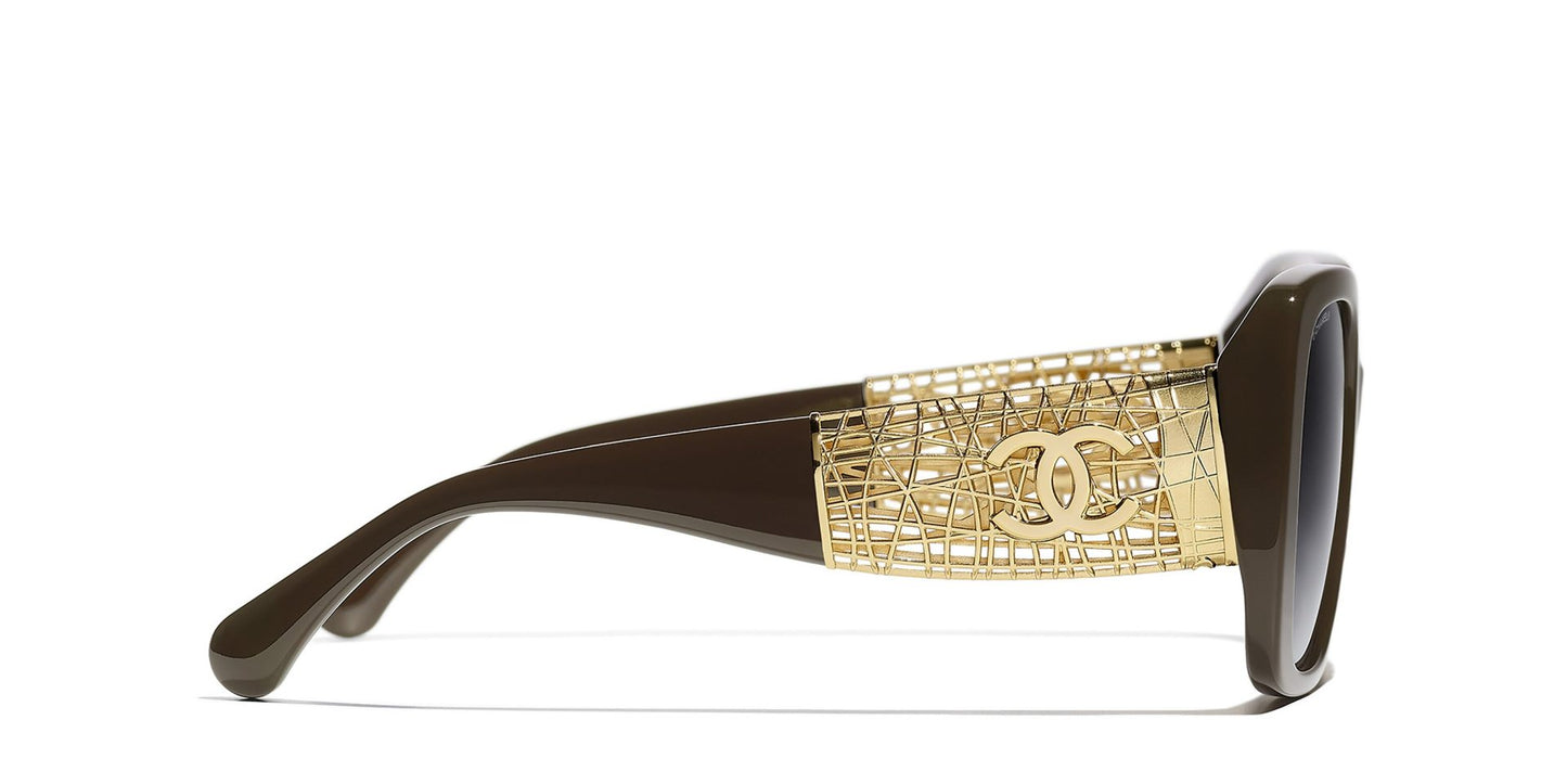 משקפי שמש של שאנל חום-אפור | CHANEL Square Sunglasses CH5532 Brown-Grey