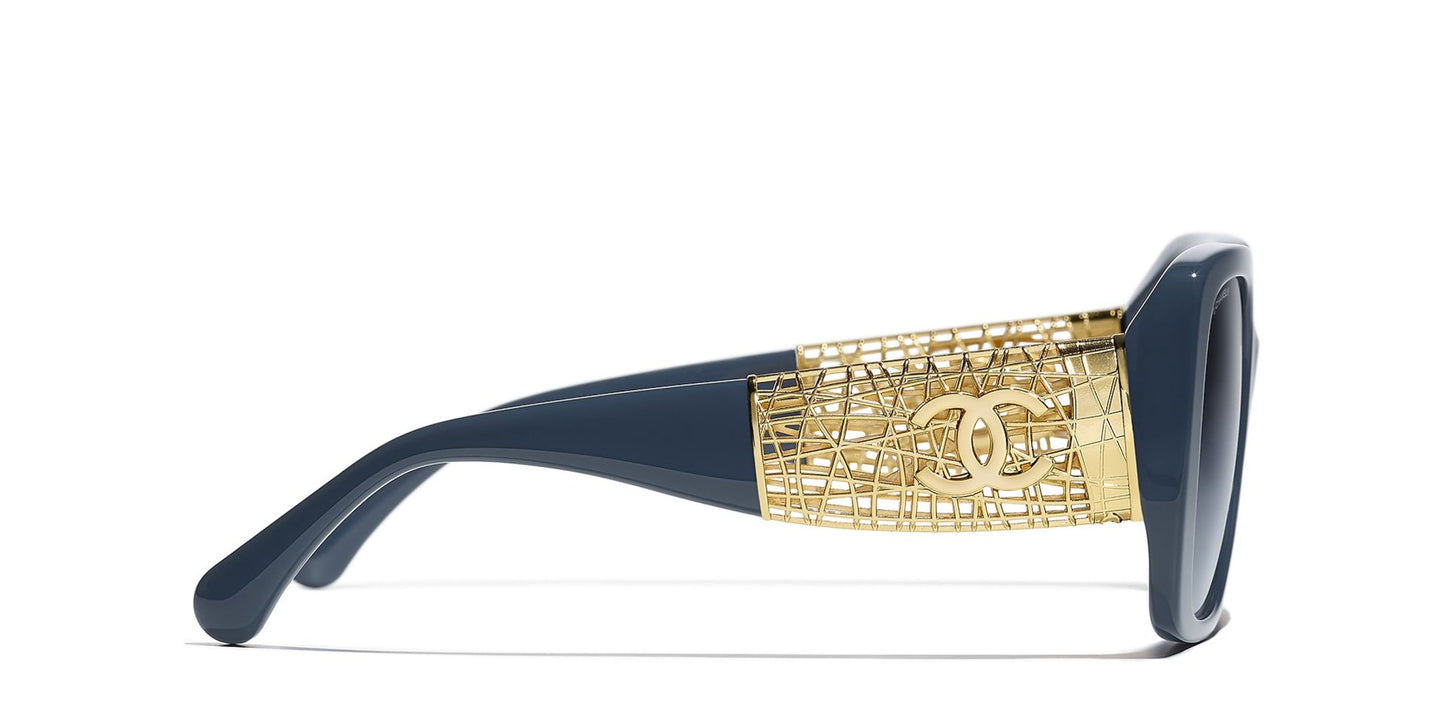 משקפי שמש של שאנל כחול-כחול | CHANEL Square Sunglasses CH5532 Blue-Blue
