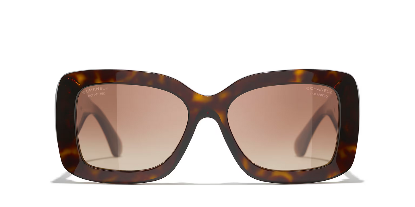 משקפי שמש של שאנל חום-חום | CHANEL Square glasses CH5535Q Brown-Brown