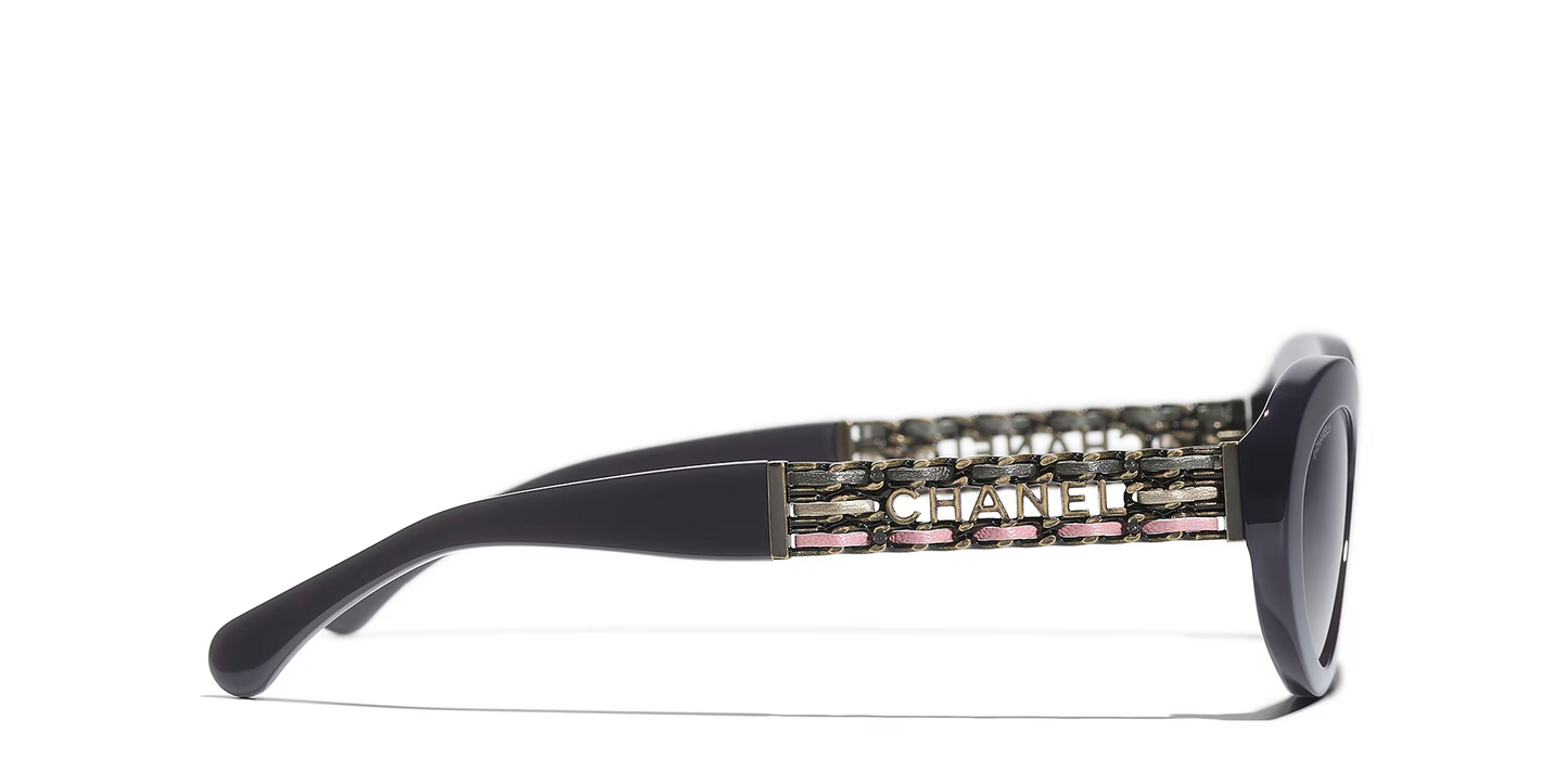 משקפי שמש של שאנל אפור-אפור | CHANEL Cat Eye Glasses CH5538Q Grey-Grey