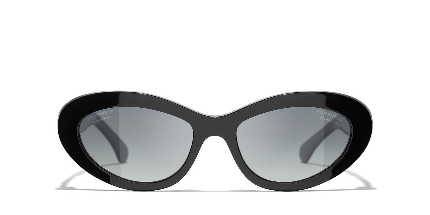 משקפי שמש של שאנל שחור-אפור | CHANEL Cat Eye Glasses CH5538Q Black-Grey