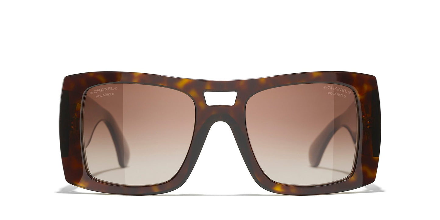 משקפי שמש של שאנל חום-חום | CHANEL Square glasses CH5539 Brown-Brown