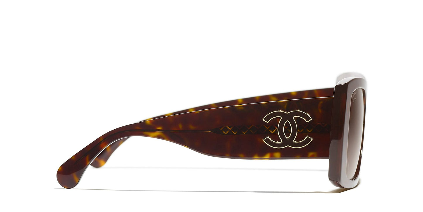 משקפי שמש של שאנל חום-חום | CHANEL Square glasses CH5539 Brown-Brown