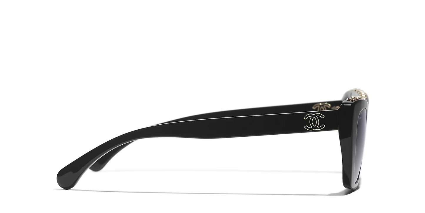 משקפי שמש של שאנל שחור-אפור | CHANEL Butterfly glasses CH5540 Black-Grey