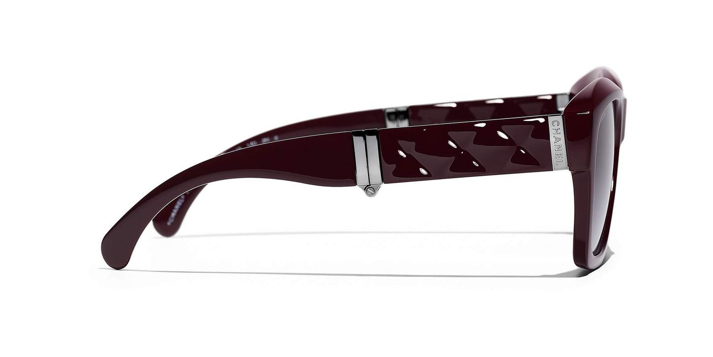 משקפי שמש של שאנל בורדו | CHANEL Square Sunglasses CH6055B Burgundy