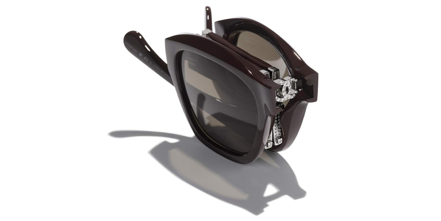 משקפי שמש של שאנל חומים | CHANEL Square Sunglasses CH6055B Brown