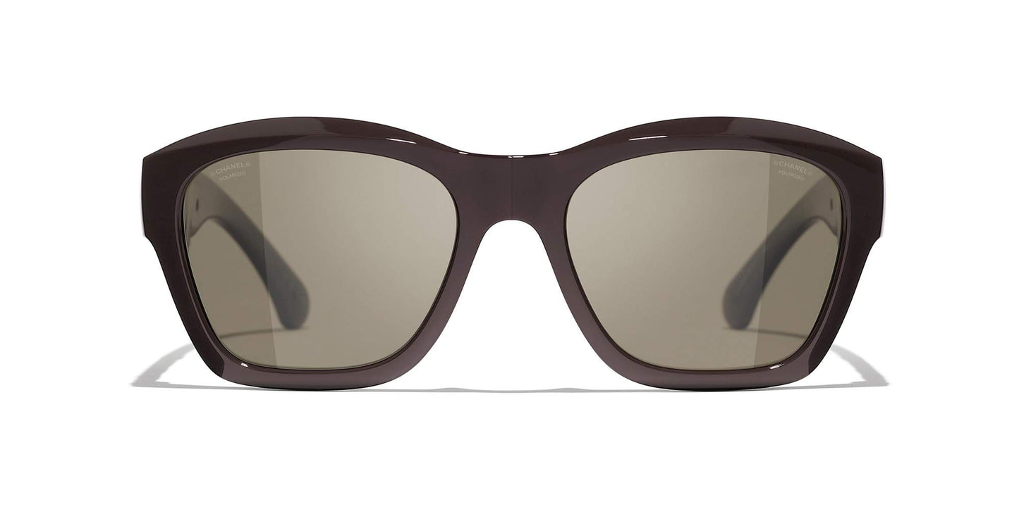 משקפי שמש של שאנל חומים | CHANEL Square Sunglasses CH6055B Brown