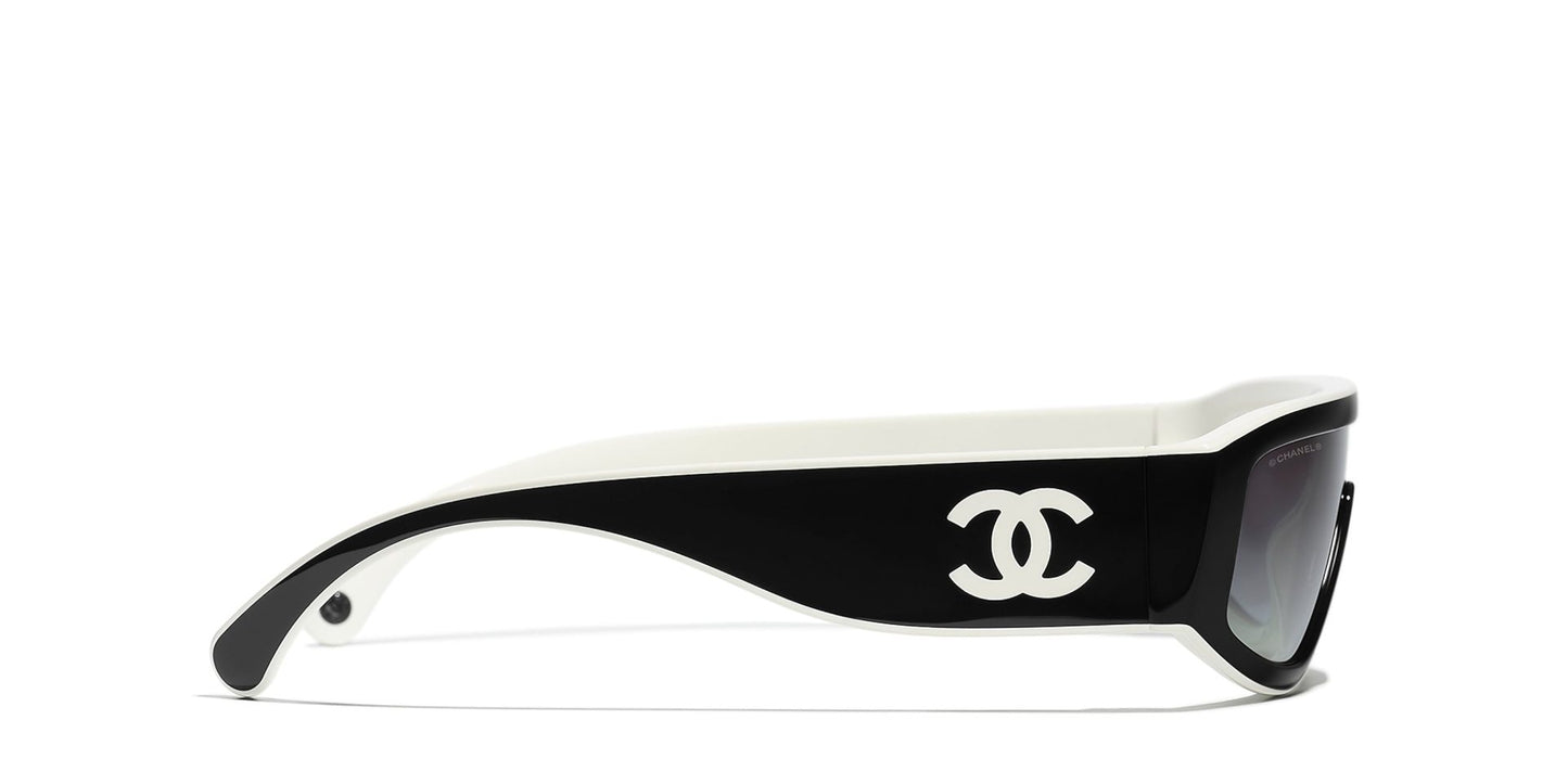 משקפי שמש של שאנל שחור-אפור | CHANEL CH6057 Mask Glasses Black-Grey