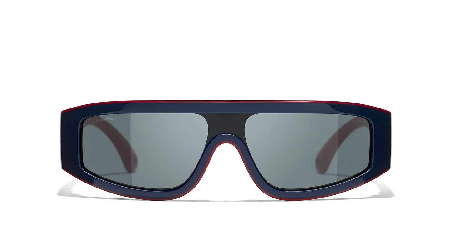 משקפי שמש של שאנל כחול-אפור | CHANEL CH6057 Mask Glasses Blue-Grey