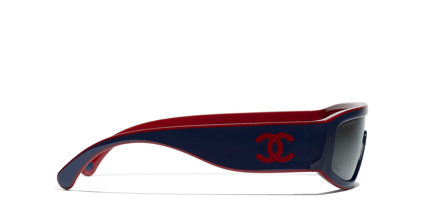 משקפי שמש של שאנל כחול-אפור | CHANEL CH6057 Mask Glasses Blue-Grey