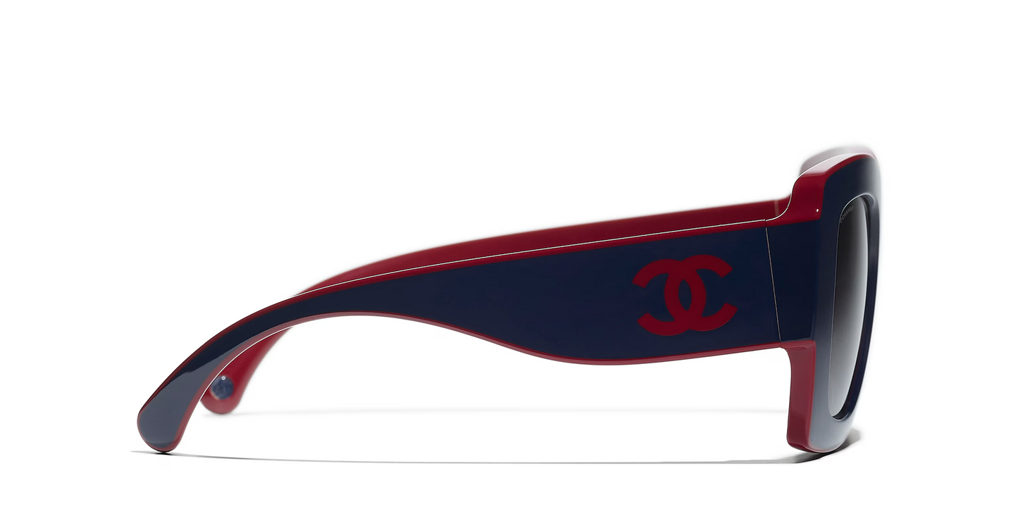 משקפי שמש של שאנל כחול-אפור | CHANEL Square glasses CH6059 Blue-Grey