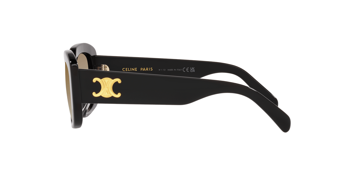 Celine Sunglasses Black Shiny-Brown Grad | CELINE CL40216U Black Shiny-Brown Grad