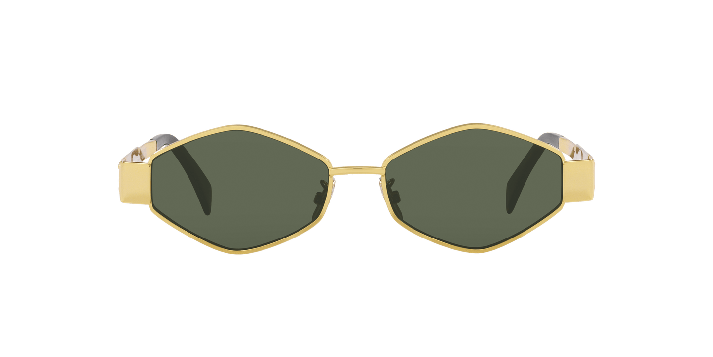 Celine Gold-Green Sunglasses | CELINE Metaltriomphe Gold-Green