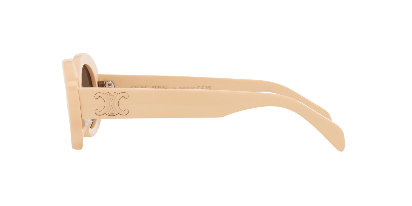 משקפי שמש של סלין לבן-חום | CELINE Triomphe Cl40194U White-Brown