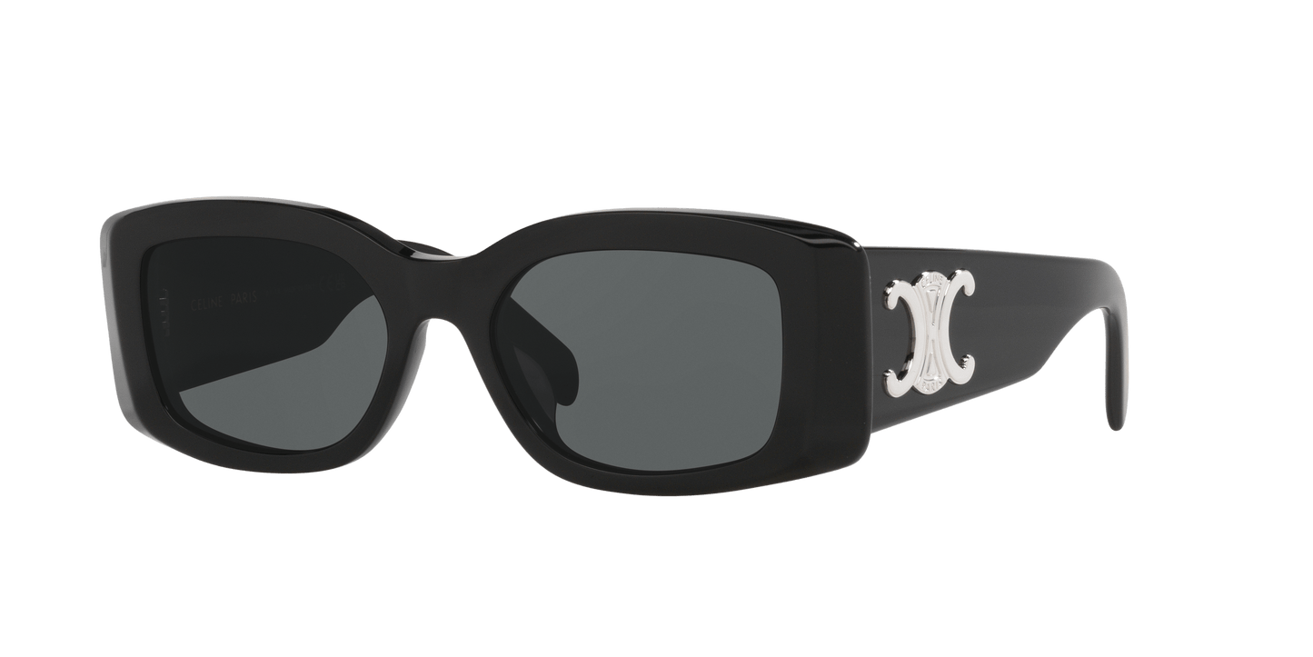 משקפי שמש של סלין שחור מבריק-אפור | CELINE Triomphe Cl40282U Black Shiny-Grey