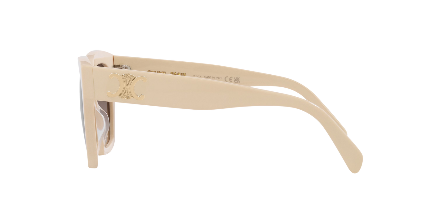 Celine Sunglasses Beige-Brown | CELINE Triomphe CL40253I Beige-Brown