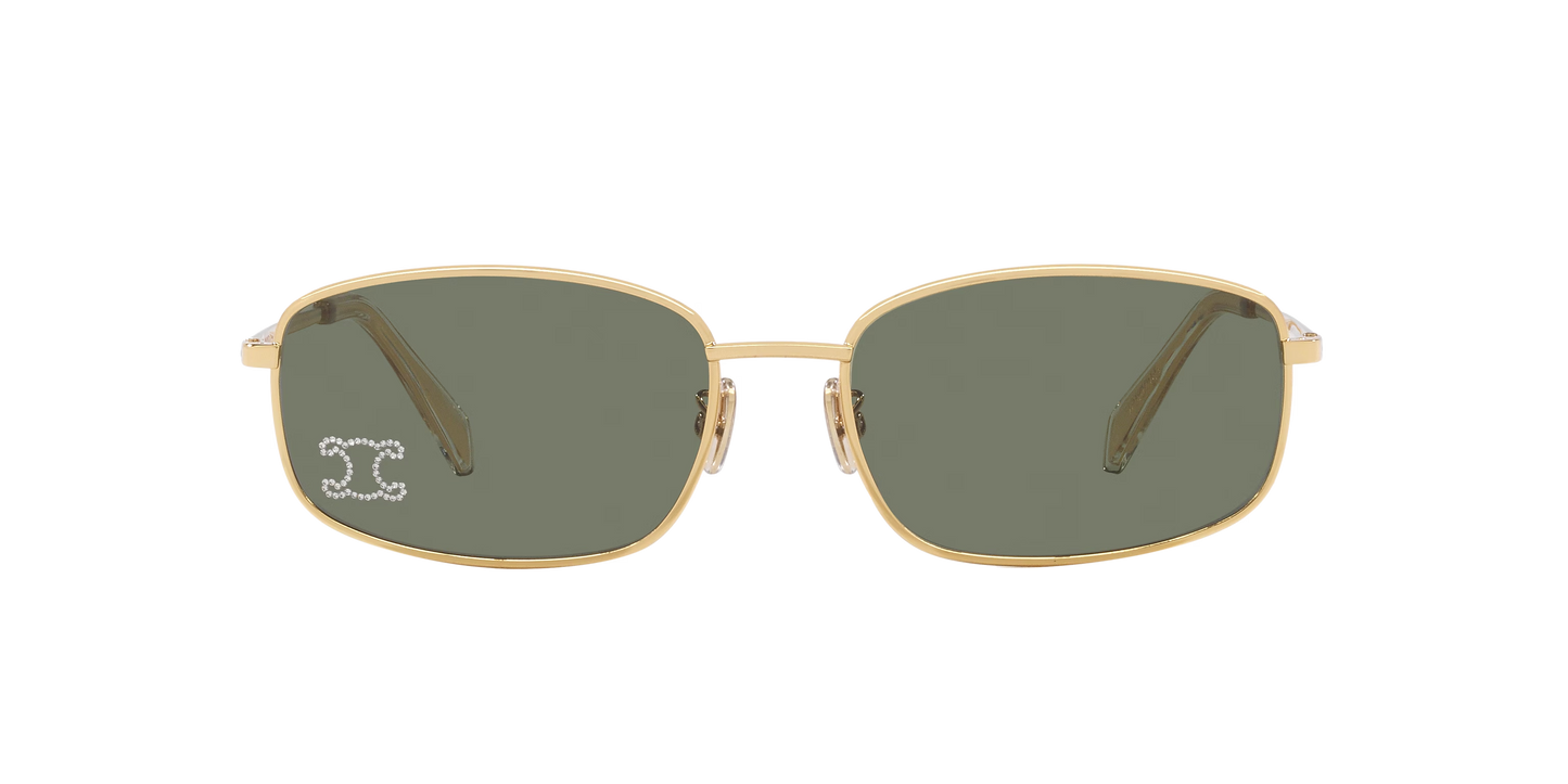 Celine Sunglasses Gold-Green | CELINE Triomphe CL40285U Gold-Green