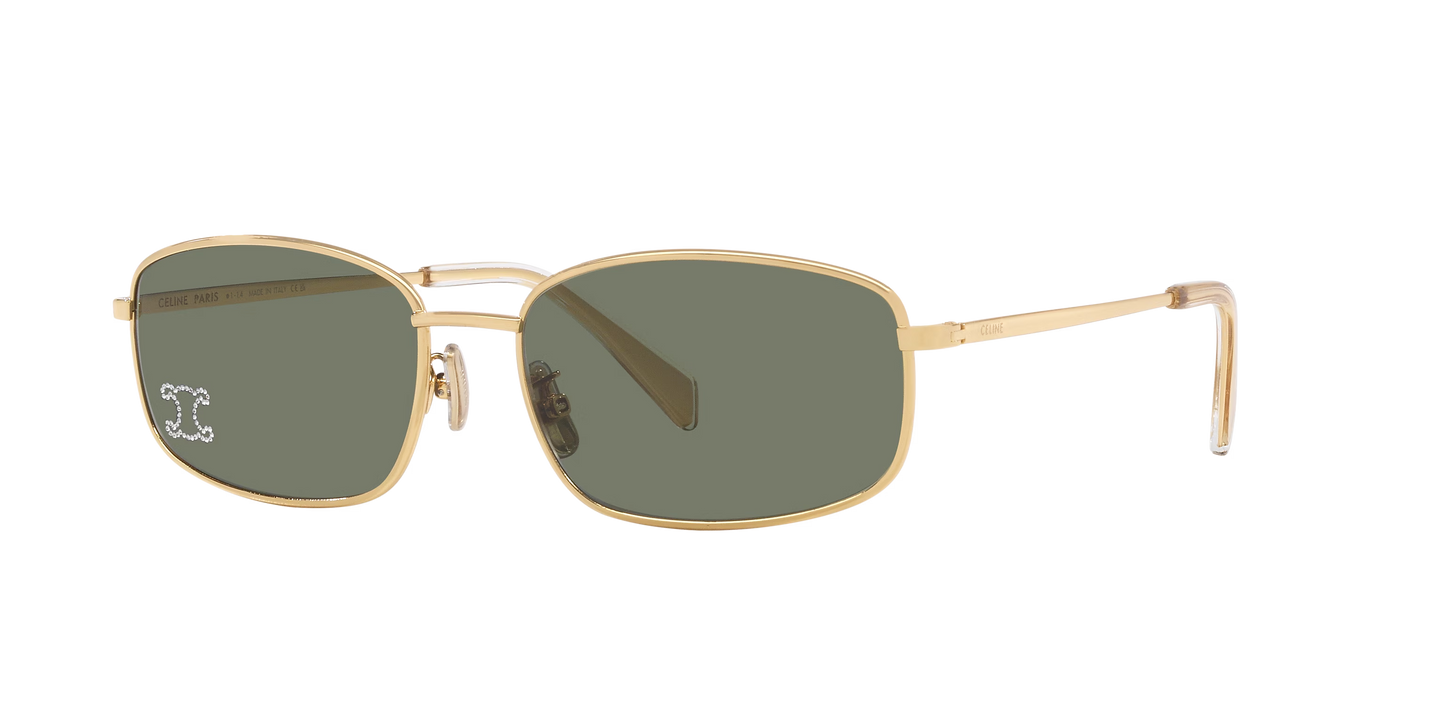 Celine Sunglasses Gold-Green | CELINE Triomphe CL40285U Gold-Green