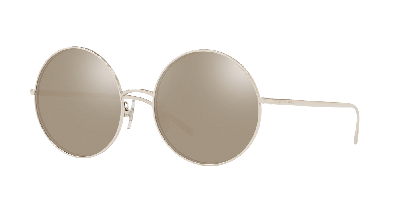 Dolce & Gabbana Sunglasses Gold-Orange Mirror Silver Gradient | Dolce&Gabbana DG2215K Silver Plated Gold-Orange Mirror Silver Gradient