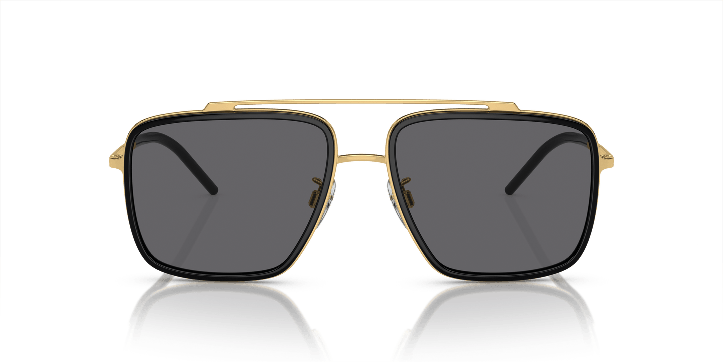 Dolce & Gabbana Sunglasses Gold/Black-Grey/Black | Dolce&Gabbana DG2220 Gold/Black-Grey/Black