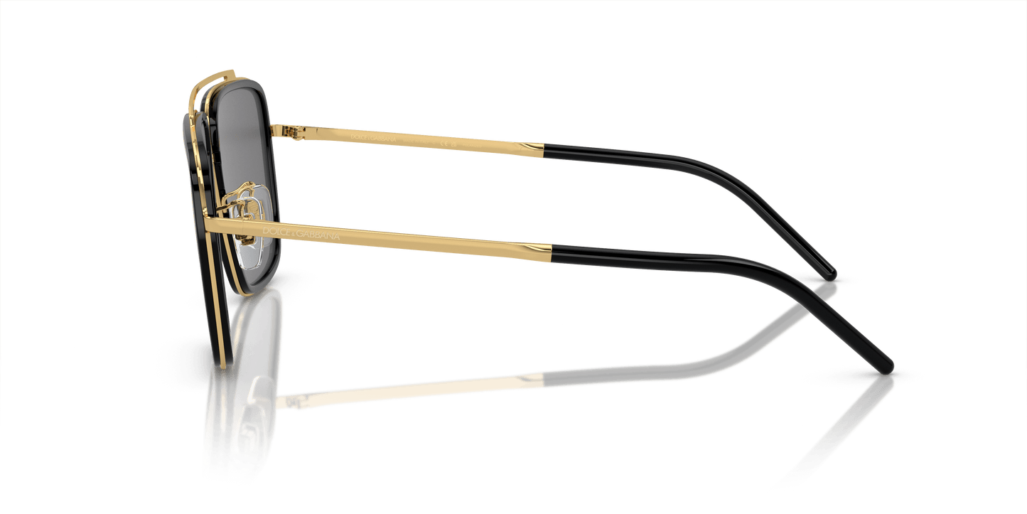 Dolce & Gabbana Sunglasses Gold/Black-Grey/Black | Dolce&Gabbana DG2220 Gold/Black-Grey/Black