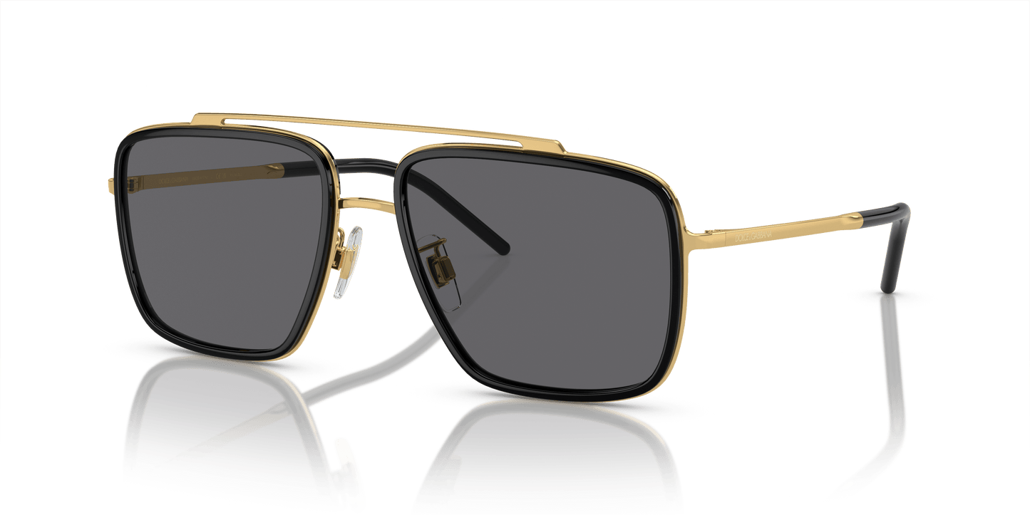 Dolce & Gabbana Sunglasses Gold/Black-Grey/Black | Dolce&Gabbana DG2220 Gold/Black-Grey/Black