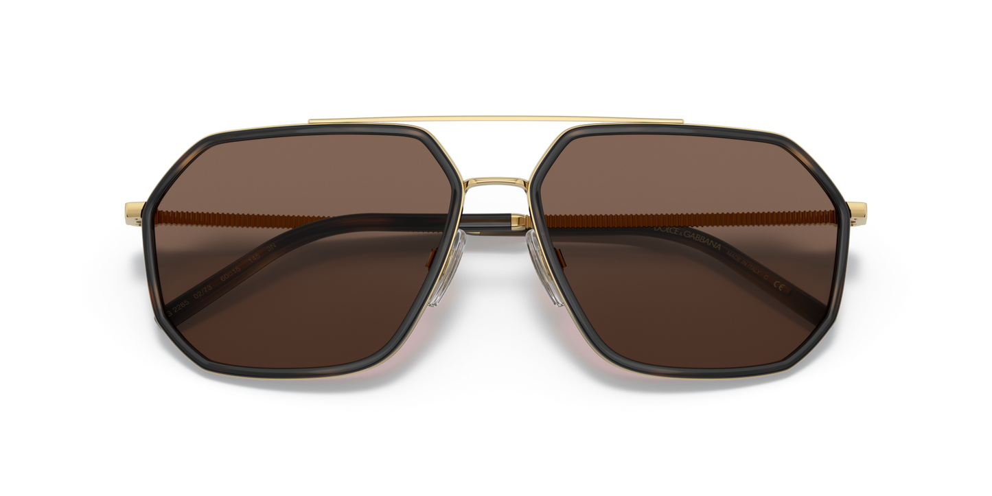 Dolce & Gabbana Sunglasses Gold/Havana-Dark Brown | Dolce&Gabbana DG2285 Gold/Havana-Dark Brown