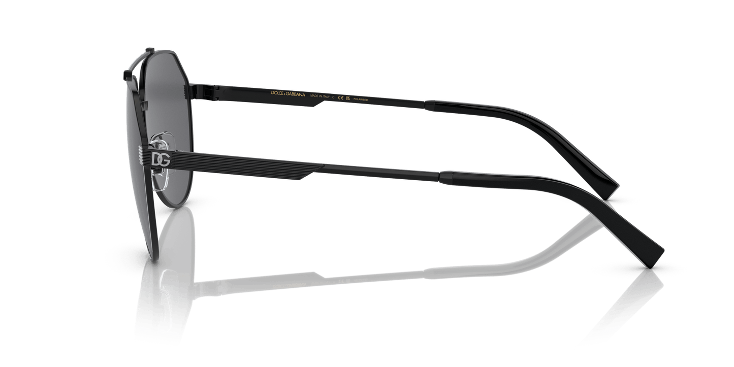 Dolce & Gabbana DG2288 Matte Black-Grey Polar Sunglasses