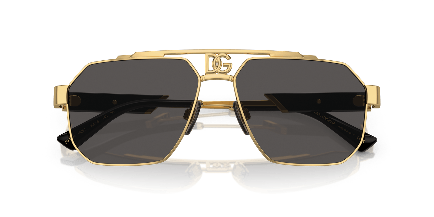 Dolce & Gabbana Sunglasses Gold-Dark Grey | Dolce&Gabbana DG2294 Gold-Dark Grey