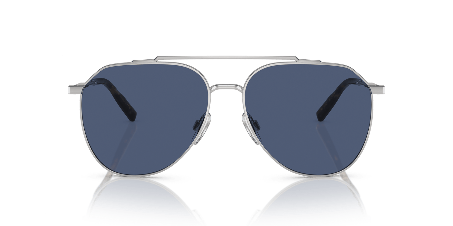משקפי שמש דולצ'ה וגבאנה כסוף-כחול כהה | Dolce&Gabbana DG2296 Silver-Dark Blue