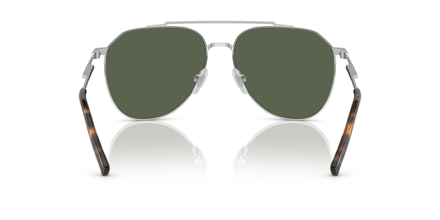Dolce & Gabbana Sunglasses Polarized Silver-Dark Green | Dolce&Gabbana DG2296 Silver-Dark Green Polarized