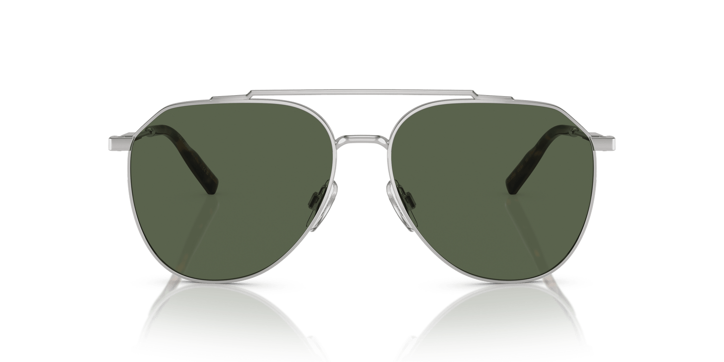Dolce & Gabbana Sunglasses Polarized Silver-Dark Green | Dolce&Gabbana DG2296 Silver-Dark Green Polarized