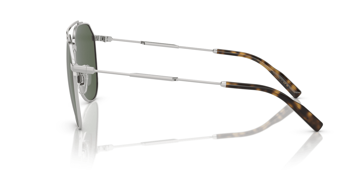 Dolce & Gabbana Sunglasses Polarized Silver-Dark Green | Dolce&Gabbana DG2296 Silver-Dark Green Polarized